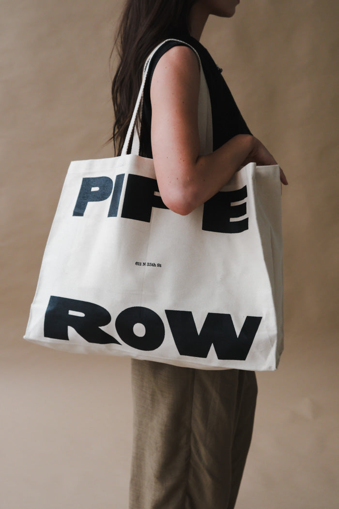 PIPE AND ROW CANVAS TOTE