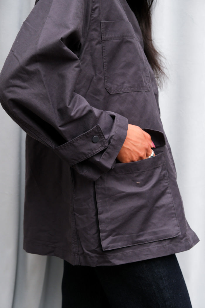 CONTRAST COLLAR WORK JACKET