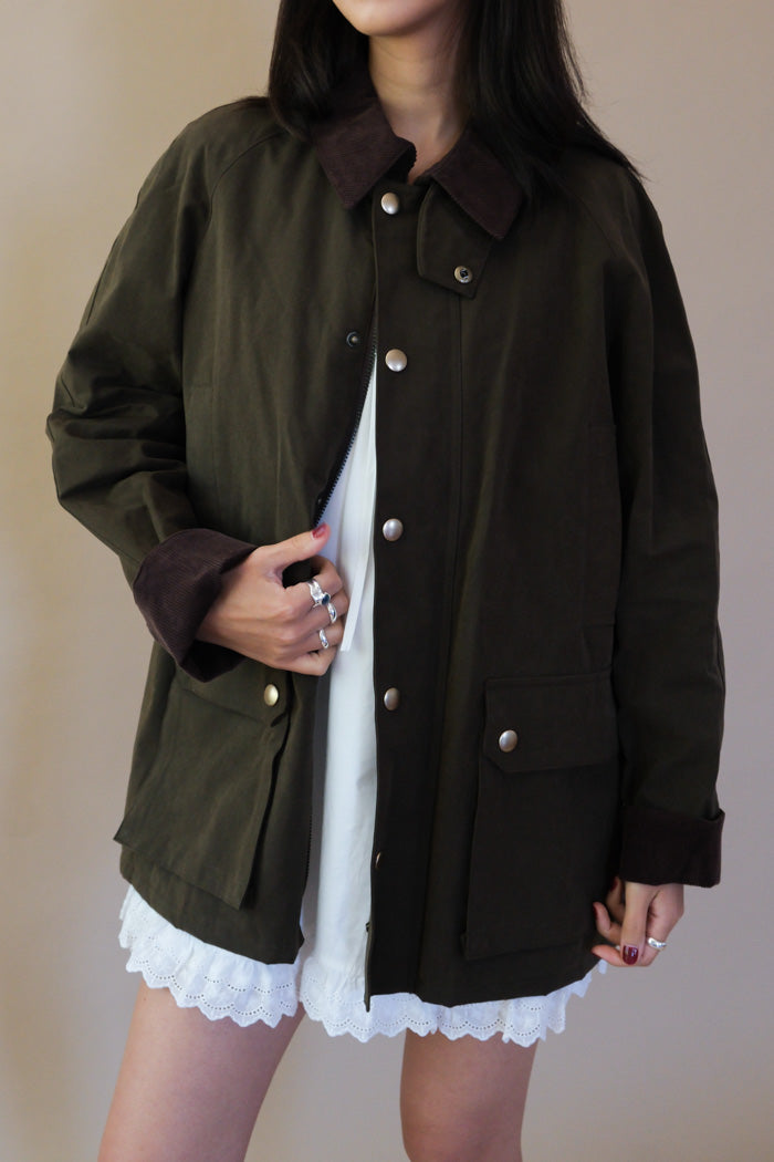 UNISEX WAXED COTTON HUNTING JACKET