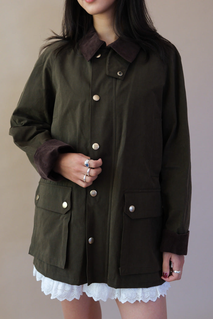 UNISEX WAXED COTTON HUNTING JACKET