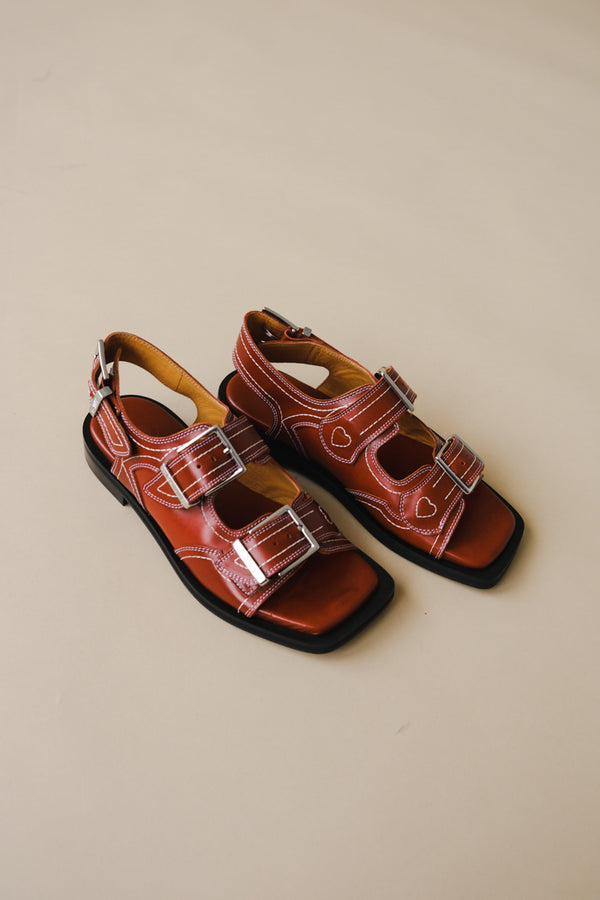 EMBROIDERED WESTERN SANDAL