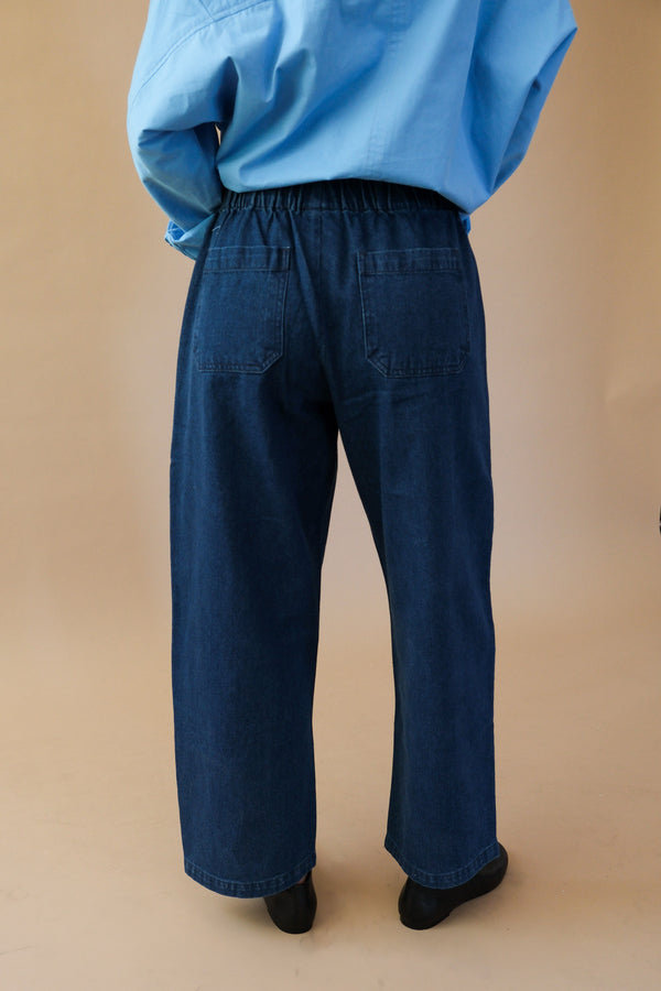 Le Bon Shoppe carpenter tapered Gardener's utility pant soft blue