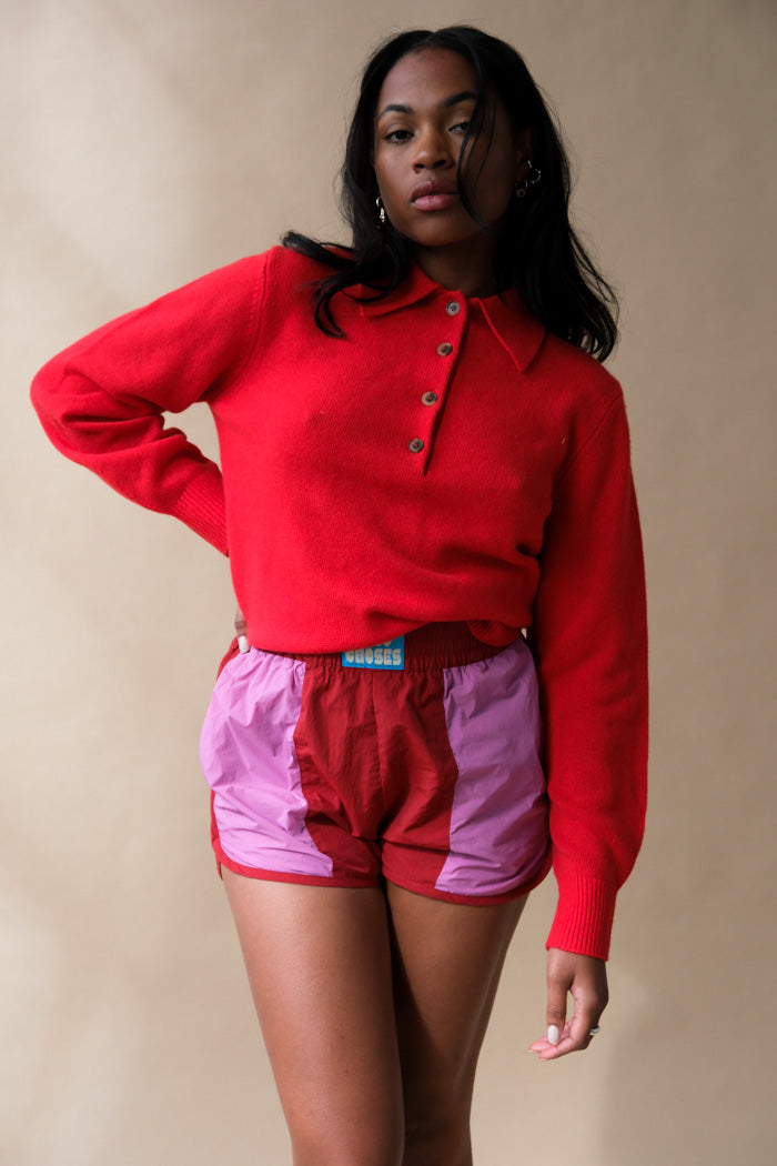 CASHMERE POLO SWEATER