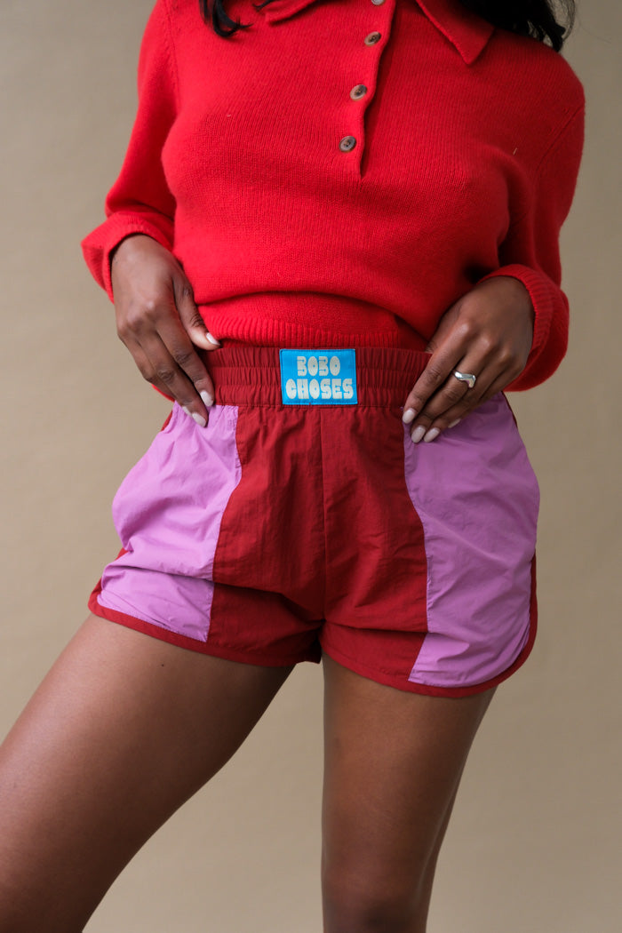 COLOR BLOCK SPORTY SHORTS