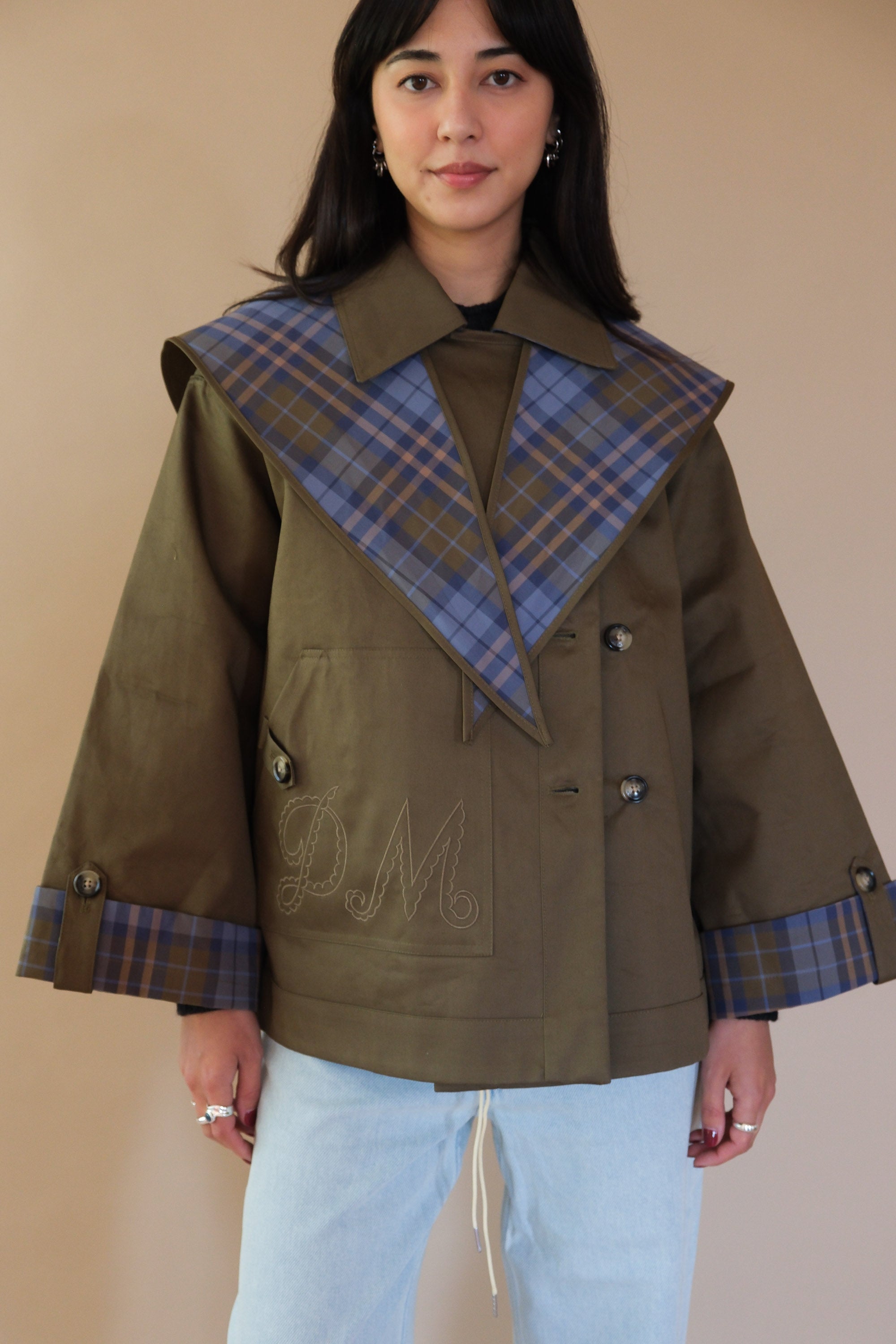 JERRY REVERSIBLE CROP TRENCH COAT