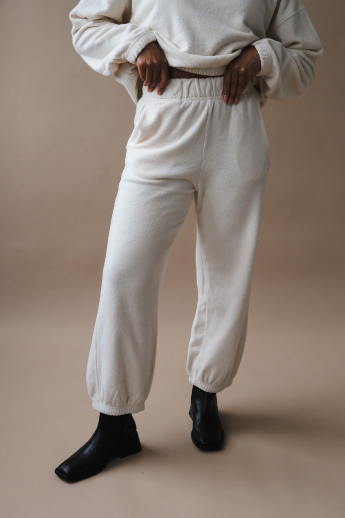 COTTON TERRY BALLOON PANTS