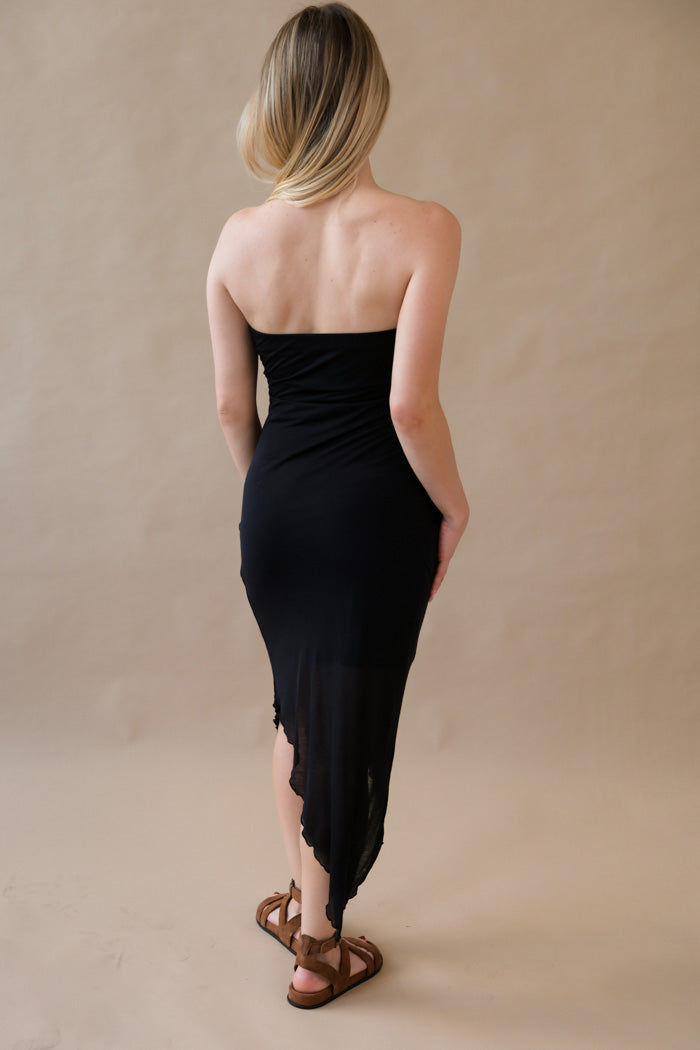 black strapless silk dress Taylor Tube Maxi Dress, in Luxe Satin, Size: Medium | Show Me Your Mumu This dress is a versatile marvel Satin Strapless Maxi Dress in