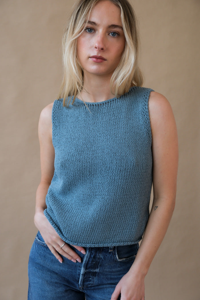 BOAT NECK KNIT TANK