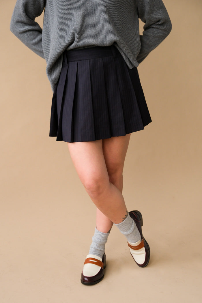 PLEATS MINI SKIRT