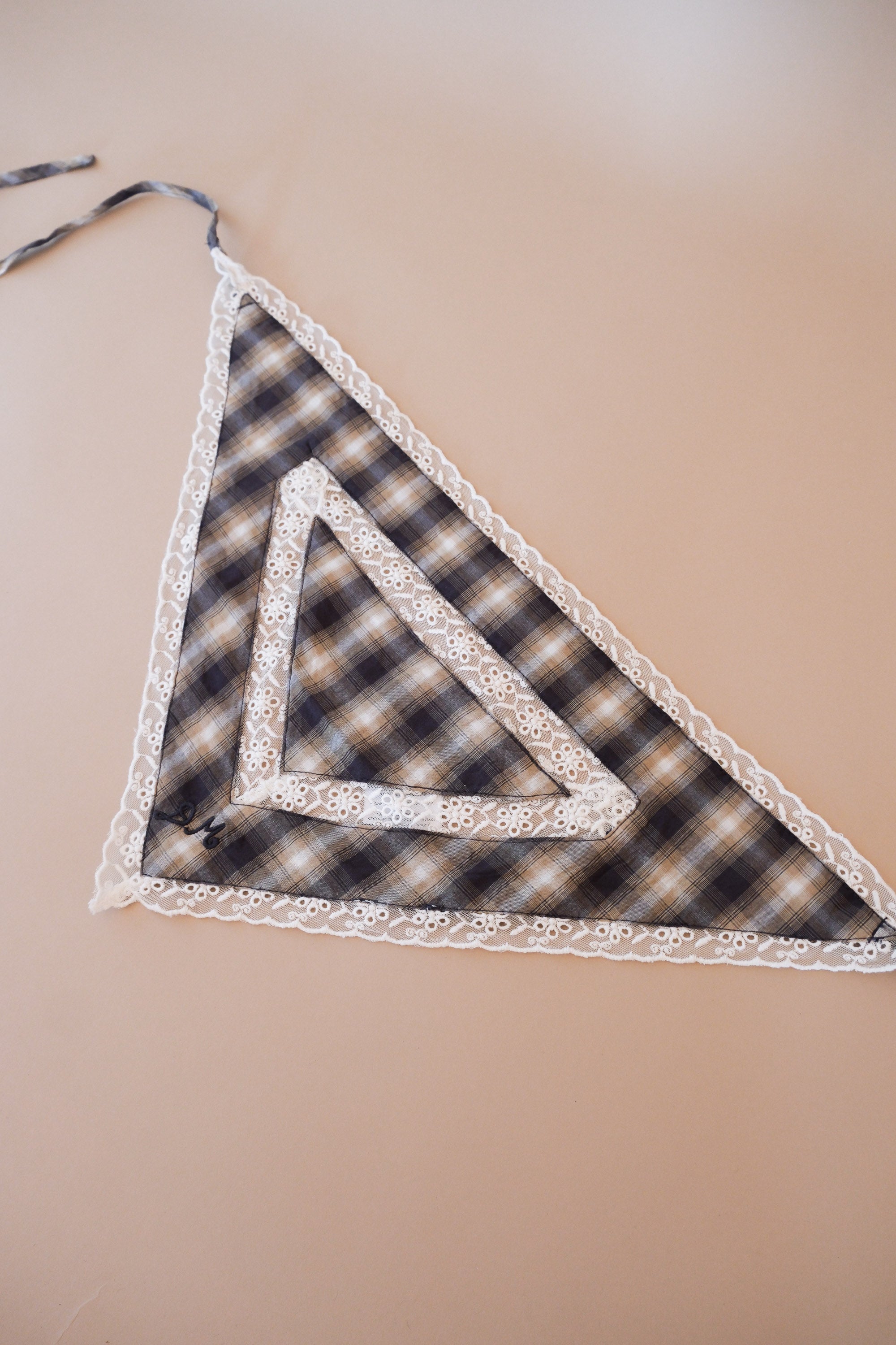 LACE TRIM HEAD SCARF