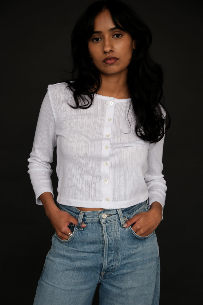 POINTELLE CARDIGAN