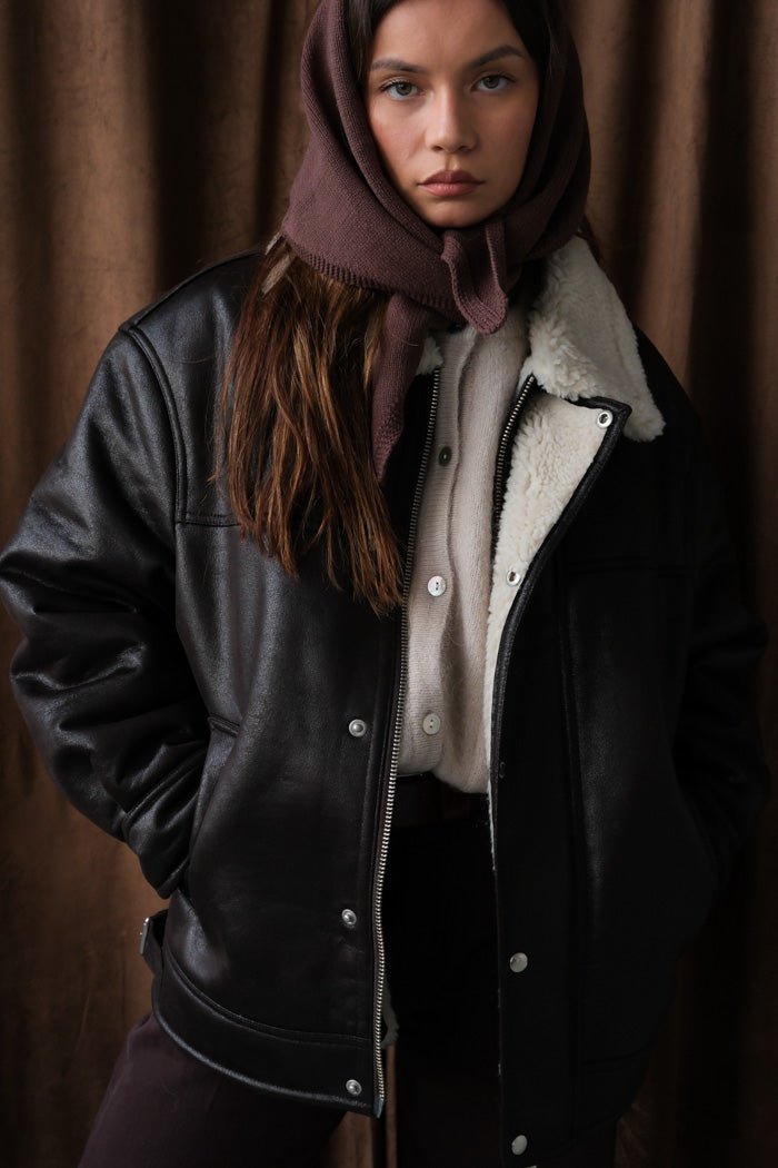 UNISEX SHEARLING HALF JACKET