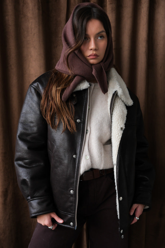 UNISEX SHEARLING HALF JACKET