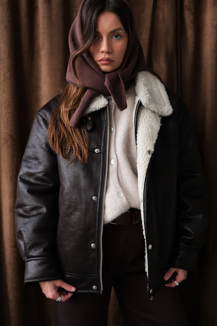 UNISEX SHEARLING HALF JACKET