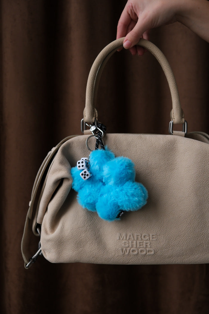 PLUSH FLOWER LOGO BAG CHARM