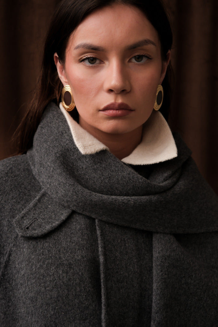 UNISEX HANDMADE CASHMERE MUFFLER MAC COAT