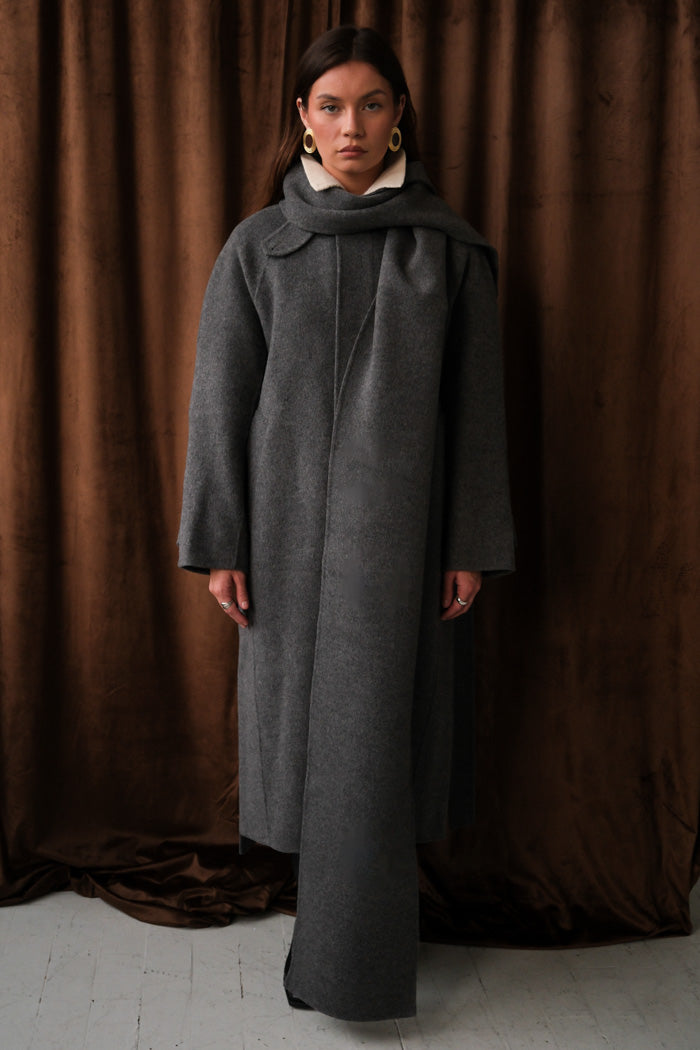 UNISEX HANDMADE CASHMERE MUFFLER MAC COAT