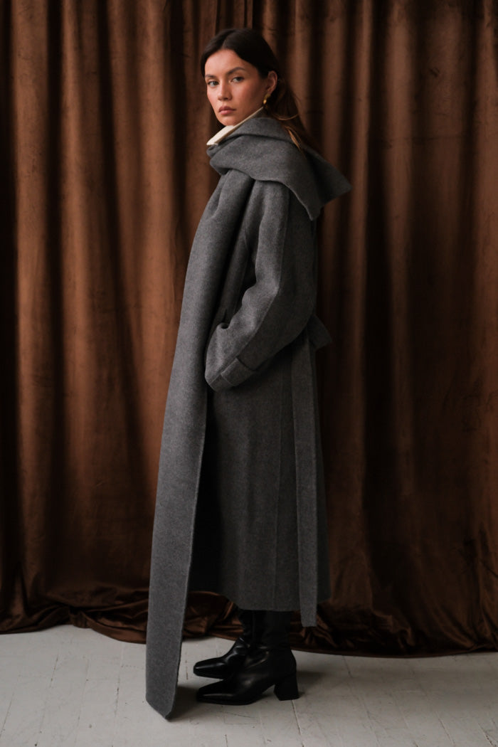 UNISEX HANDMADE CASHMERE MUFFLER MAC COAT