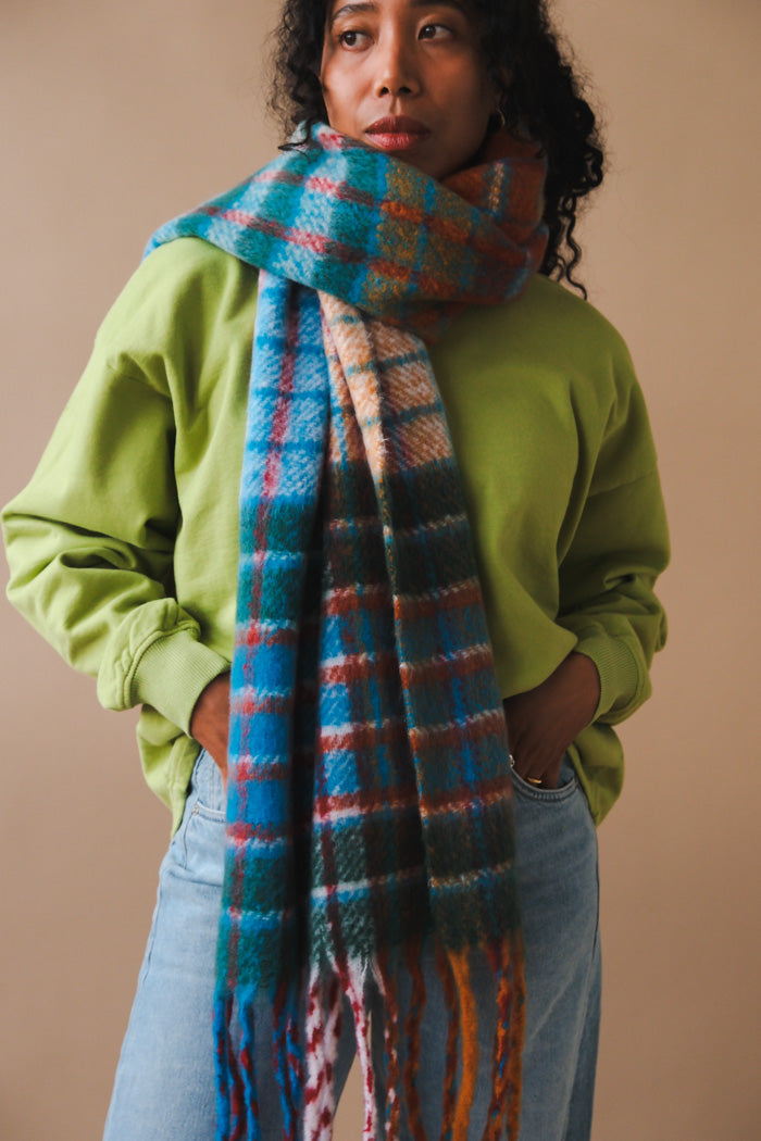 CHUNKY SMALL PLAID SCARF