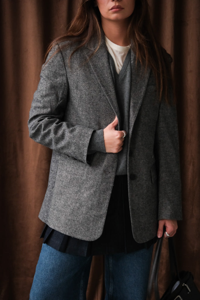 WOOL BLEND OVERSIZED JACKET