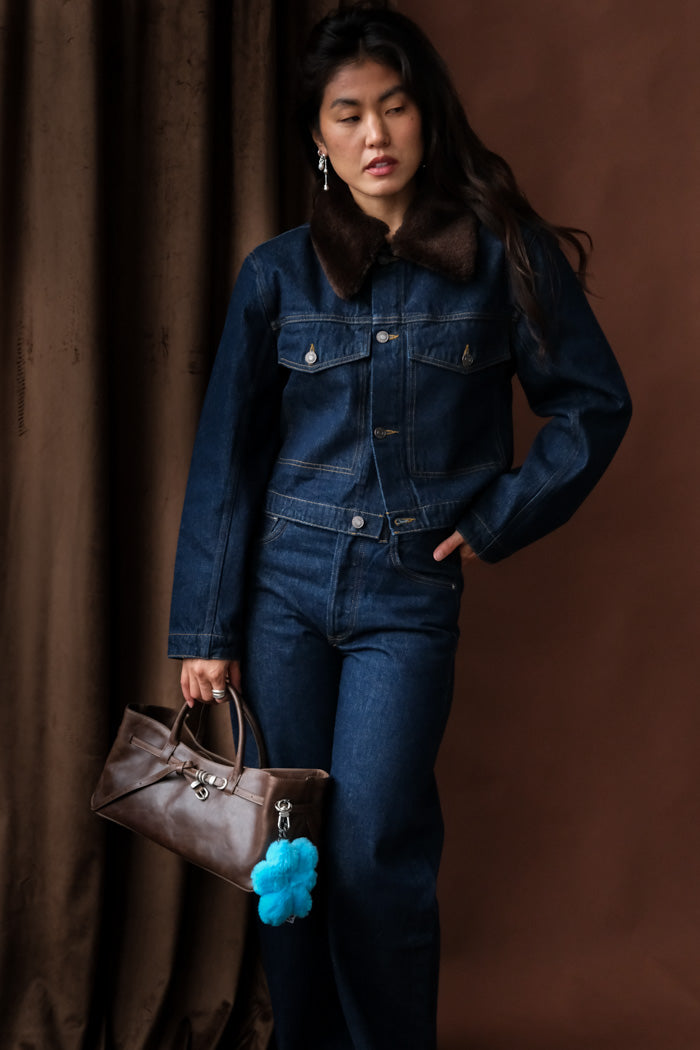 PLUSH FLOWER LOGO BAG CHARM