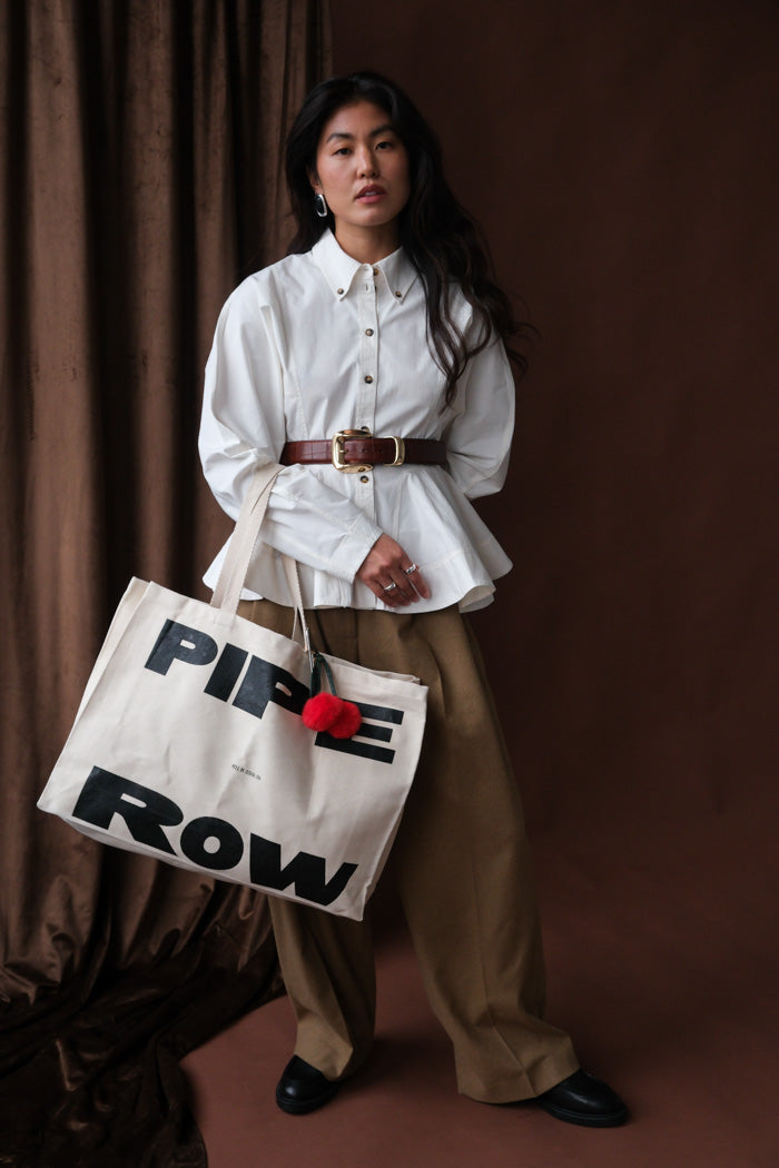 PIPE AND ROW CANVAS TOTE