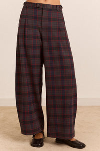 Damson Madder Haisley trouser sirus check plaid Pipe and Row