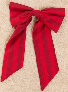Damson Madder oversized Bow clip red stripe AW25-DM-2259 PIPE AND ROW