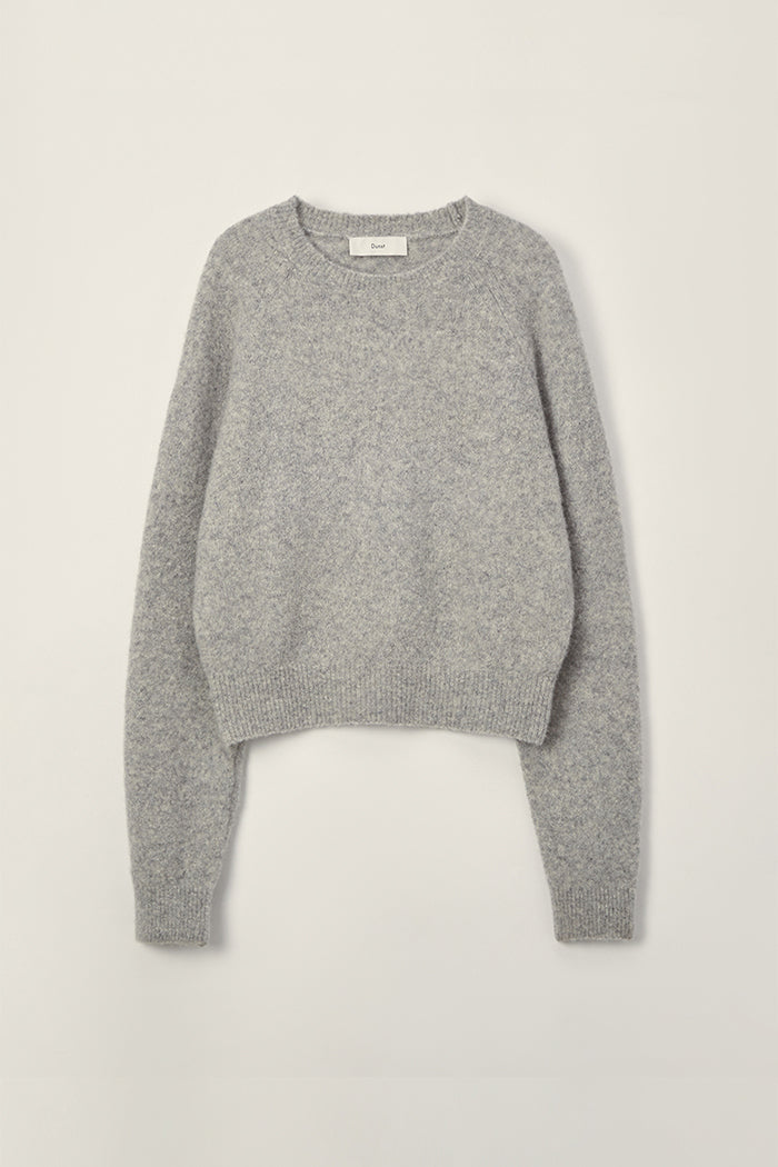 Dunst unisex textured marled wool melange grey oversized sweater | Pipe and Row