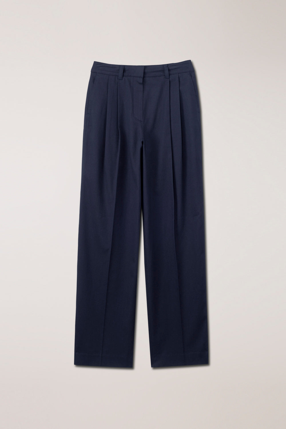 Dunst double pleated chino slack pants trousers navy blue PIPE AND ROW