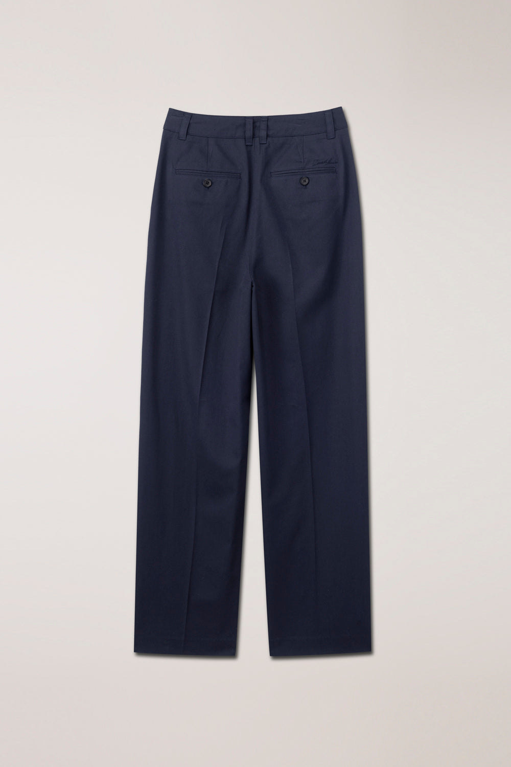 Dunst double pleated chino slack pants trousers navy blue PIPE AND ROW