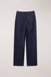 Dunst double pleated chino slack pants trousers navy blue PIPE AND ROW