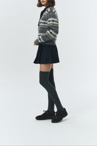 Dunst pleated mini skirt navy blue pinstripe Pipe and Row Seattle