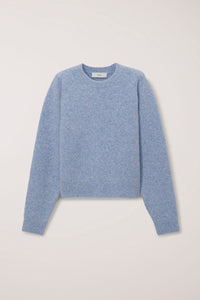 Dunst unisex textured wool soft blue oversized sweater | Pipe and Row