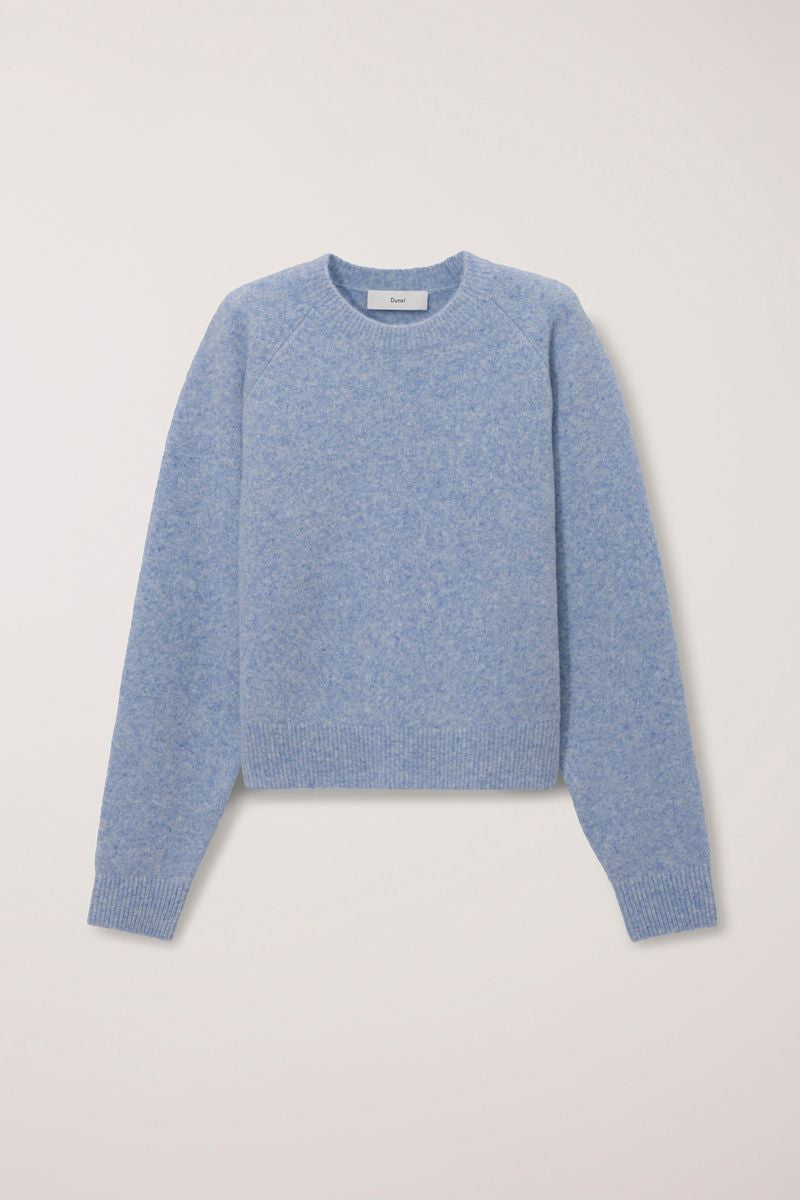 Dunst unisex textured wool soft blue oversized sweater | Pipe and Row