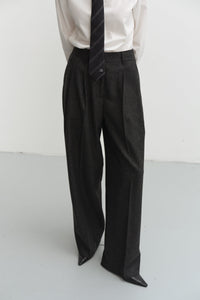 Dunst winter flannel slacks pant trousers charcoal grey | Pipe and Row