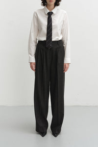 Dunst winter flannel slacks pant trousers charcoal grey | Pipe and Row