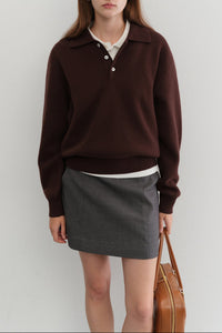 Dunst woven mini skirt charcoal grey | Pipe and Row