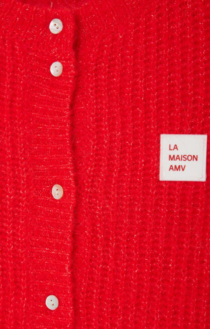 American Vintage cardigan East button up sweater vest pepper red | Pipe and Row