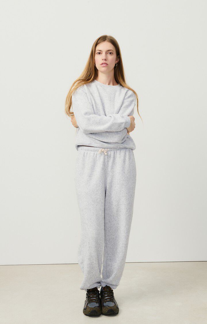 American Vintage crewneck Evona sweatshirt light grey ultra soft EVO03AE25 | Pipe and Row