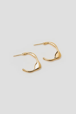 Wolf Circus Ella organic shaped hoops gold | Pipe and Row Seattle Boutique