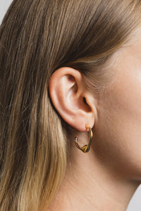 Wolf Circus Ella organic shaped hoops gold | Pipe and Row Seattle Boutique