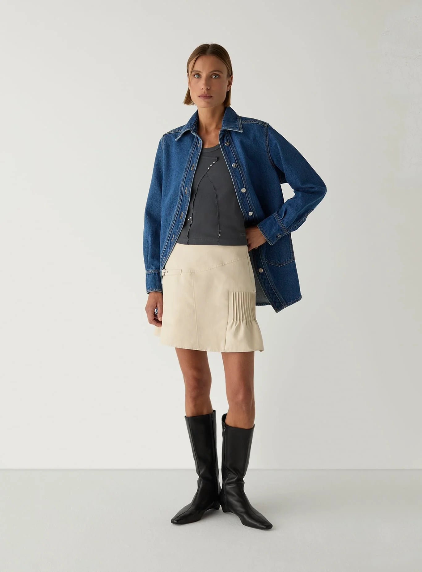 NO BOYFRIEND DENIM OVERSHIRT