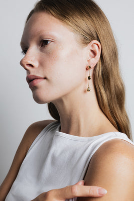 Wolf Circus Felipa bean dangle earrings gold | Pipe and Row