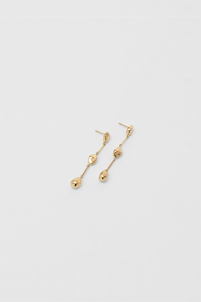Wolf Circus Felipa bean dangle earrings gold | Pipe and Row