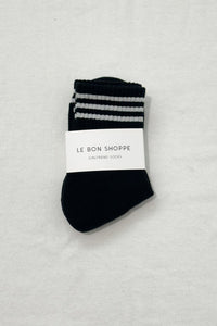 Le Bon Shoppe ribbed Girlfriend socks black | pipe and row boutique