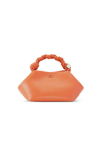 Ganni Bou Bag hexagonal bright spicy orange recycled leather | Pipe and Row