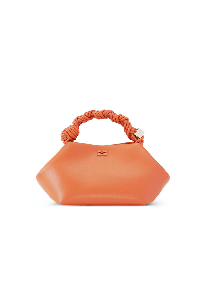 Ganni Bou Bag hexagonal bright spicy orange recycled leather | Pipe and Row