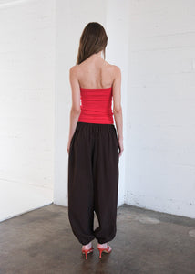 Geel Eliot wide leg jogger style easy pants elastic cinched Americano brown | Pipe and Row Seattle