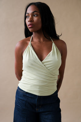 Geel Julian halter tank top melon soft green PIPE AND ROW boutique Seattle